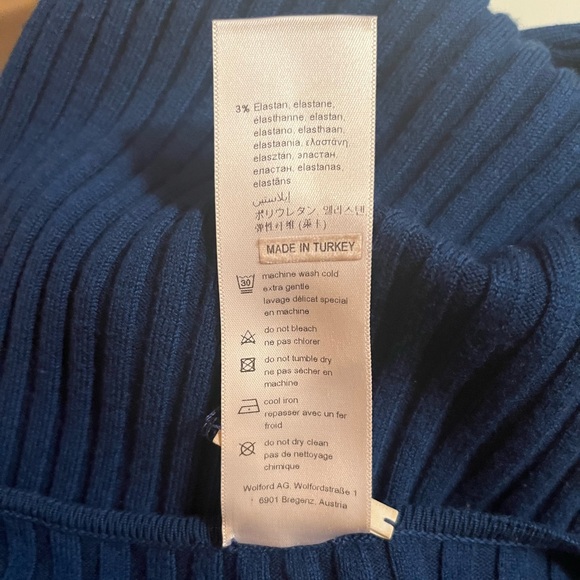 Wolford Merino Rib Dress in Iris Bloom - Picture 6 of 6